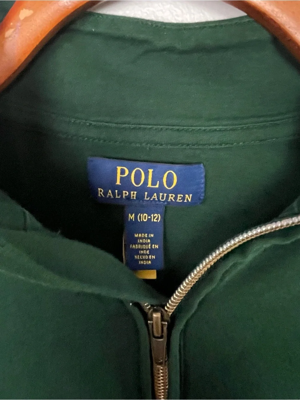 Polo Ralph Lauren Quarter Zip Pullover Boys Medium 10-12 Green Pony Logo